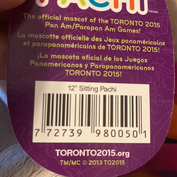 Pachi Toronto 2015 PanAm mascot stuffed toy - Picture 7 of 7